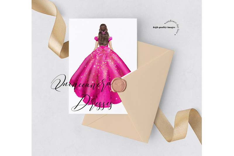 fuchsia-pink-princess-dresses-clipart