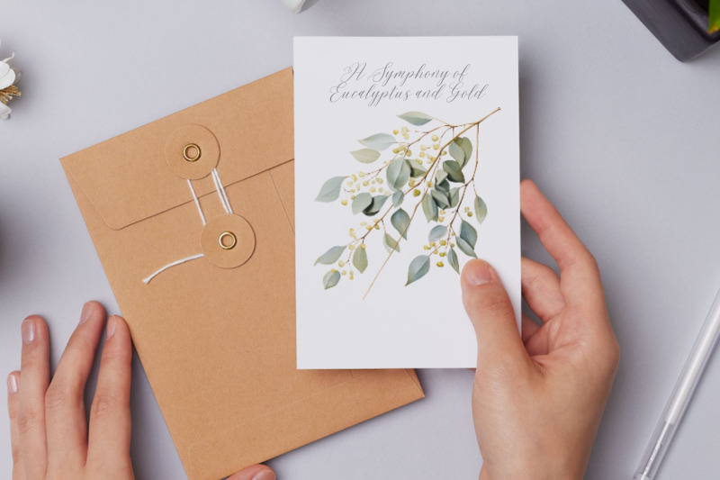 eucalyptus-and-gold-watercolor-borders