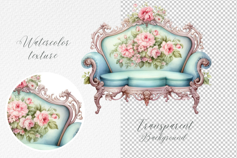 watercolor-victorian-pastel-furniture
