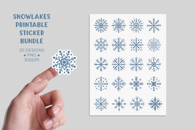 snowflakes-sticker-bundle-winter-stickers-printable