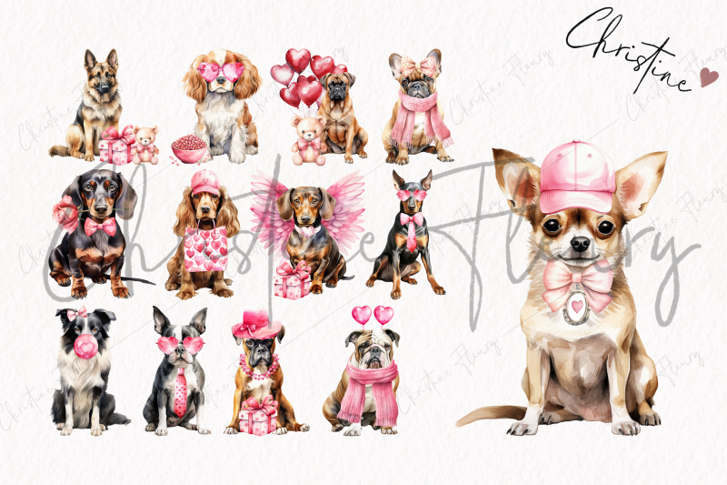 valentine-dogs-of-love-clipart