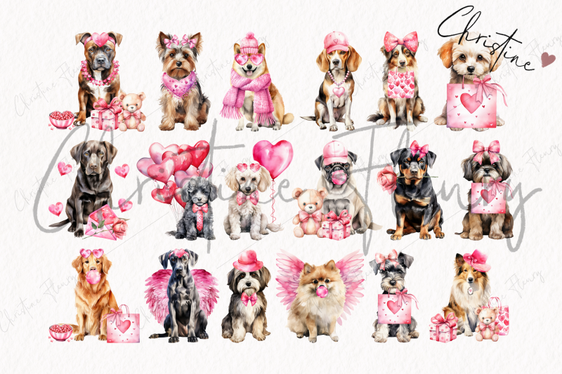 valentine-dogs-of-love-clipart