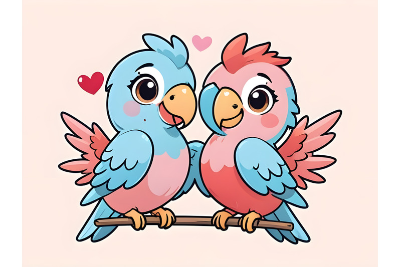 cute-couple-parrot