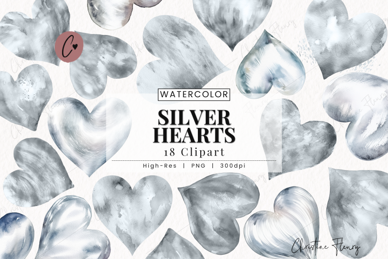 watercolor-silver-hearts-clipart