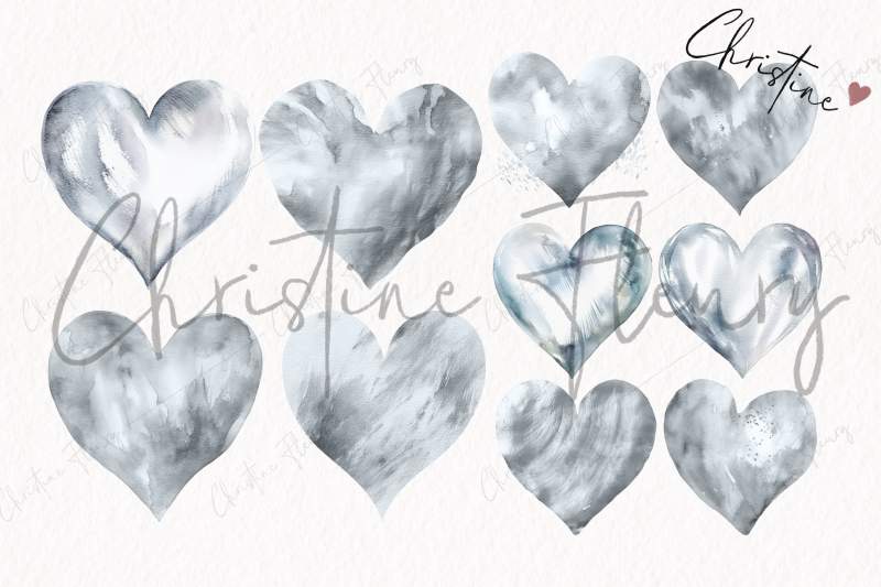 watercolor-silver-hearts-clipart