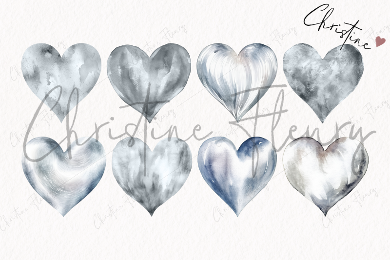 watercolor-silver-hearts-clipart