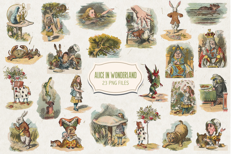vintage-alice-in-wonderland-characters-ii