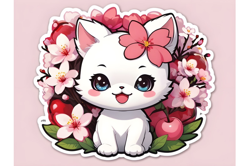 cherry-blossom-flowers-with-cat