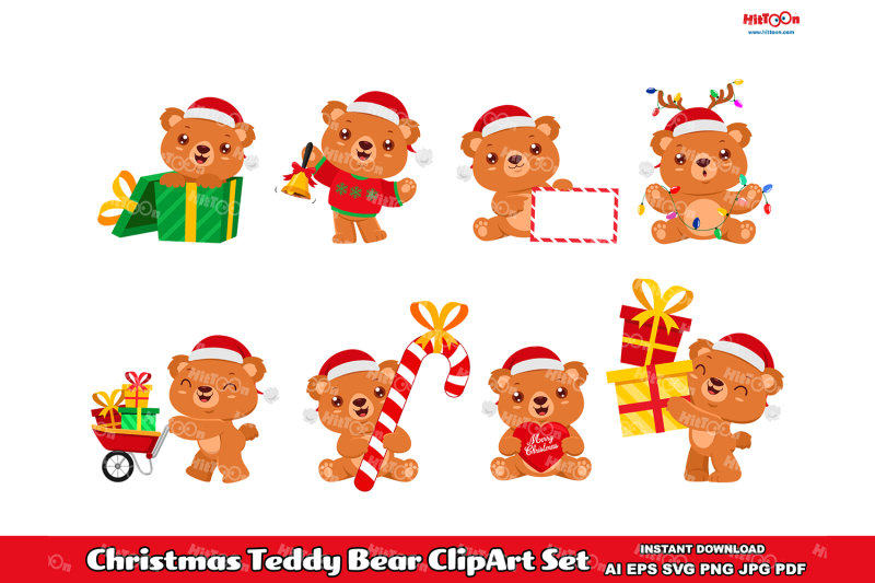 cute-christmas-teddy-bear-clipart-set