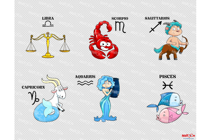 cartoon-zodiac-cartoon-clipart-set-2