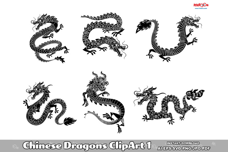 chinese-dragons-clipart-set-1