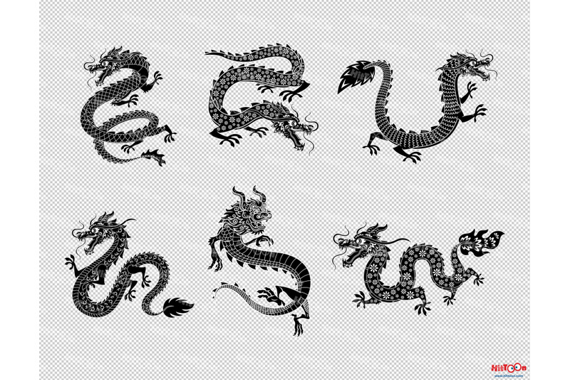 chinese-dragons-clipart-set-1