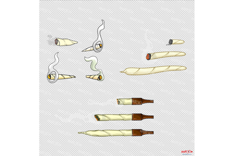 marijuana-joints-or-cigarettes-clipart-set