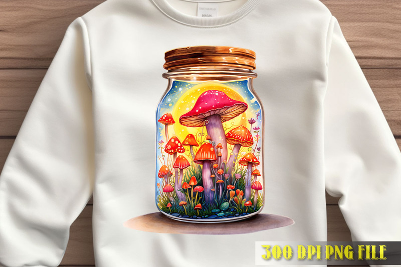 boho-jar-with-fungi-artwork