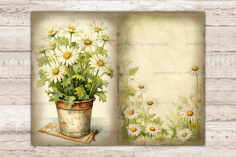daisy-junk-journal-pages-vintage-ephemera