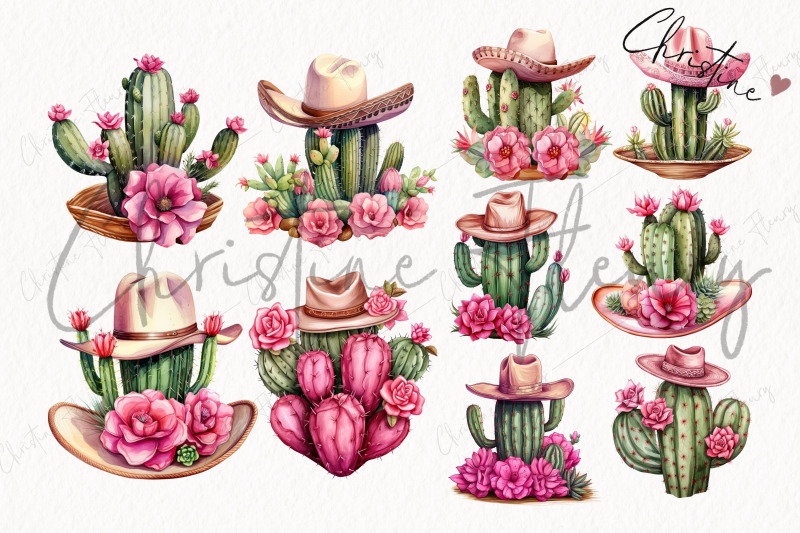 watercolor-pink-western-cactuses-clipart