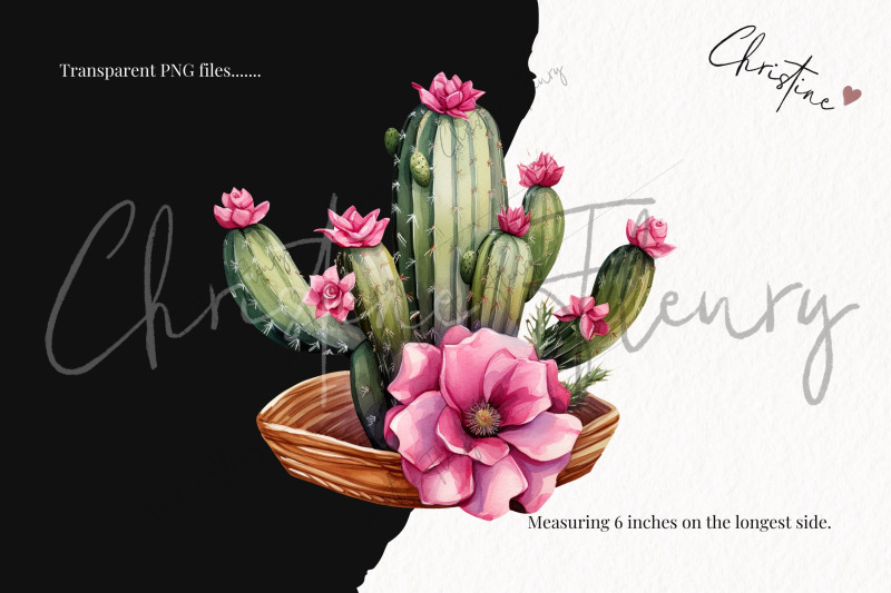 watercolor-pink-western-cactuses-clipart