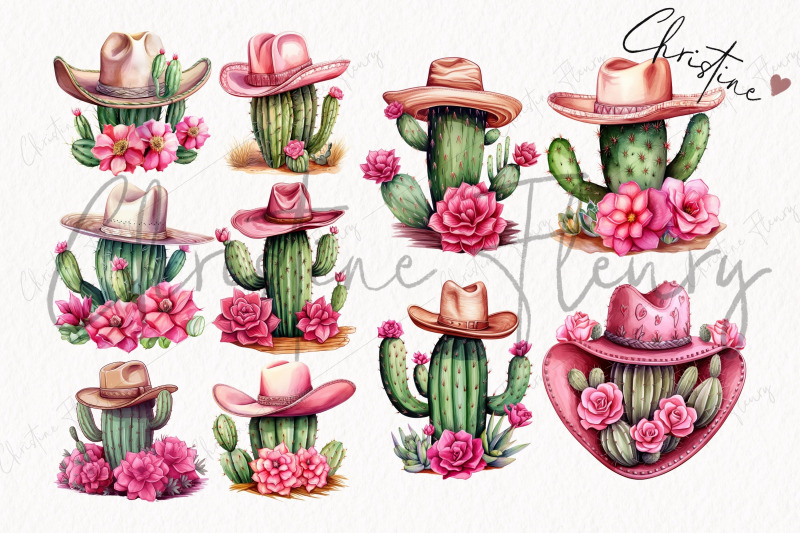 watercolor-pink-western-cactuses-clipart