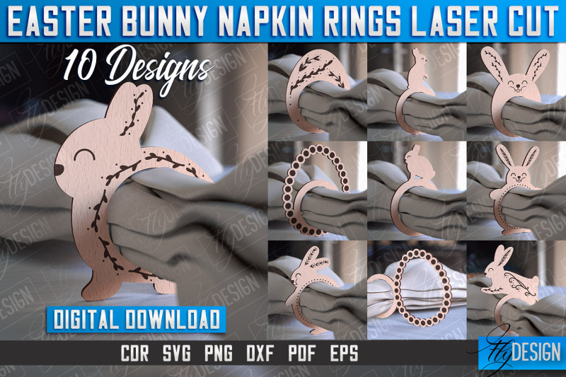 easter-bunny-napkin-rings-laser-cut-home-design-cnc-file