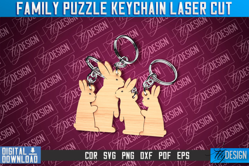 family-puzzle-keychain-puzzle-laser-cut-design-cnc-files