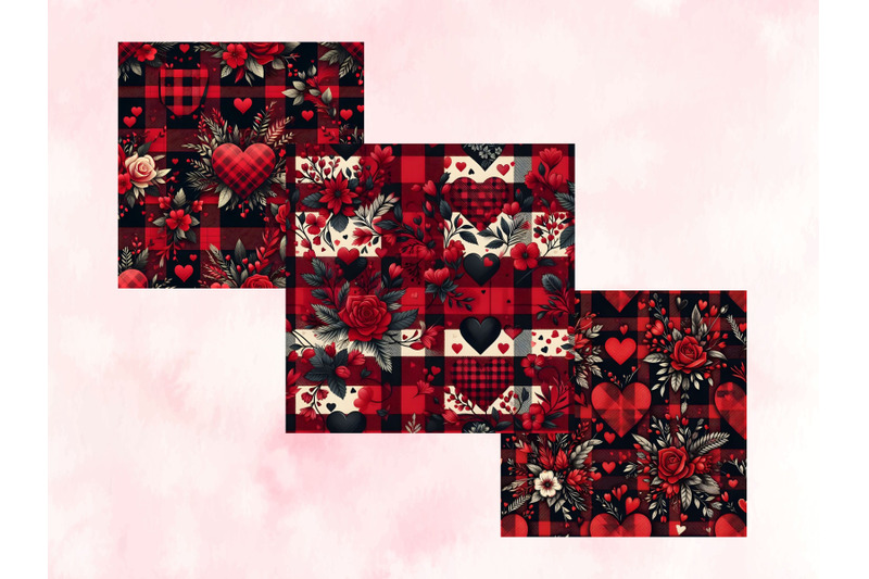 red-amp-black-plaid-valentine-day-papers