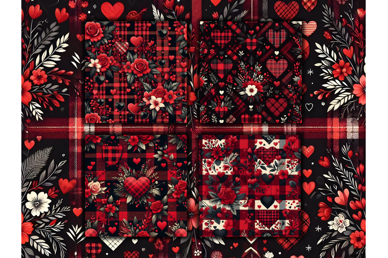 red-amp-black-plaid-valentine-day-papers