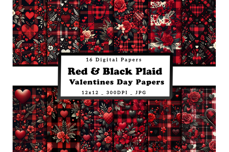 red-amp-black-plaid-valentine-day-papers