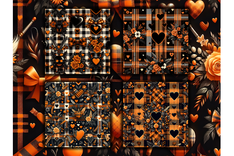 orange-amp-black-plaid-valentine-day-digital-papers