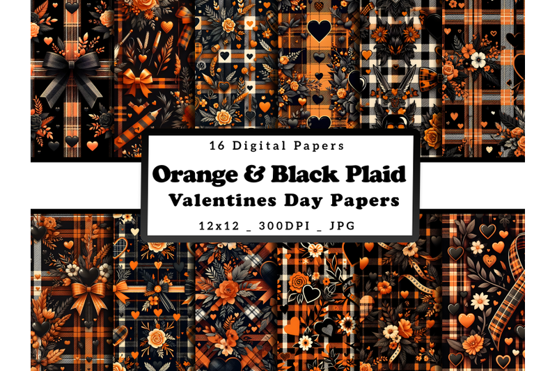 orange-amp-black-plaid-valentine-day-digital-papers