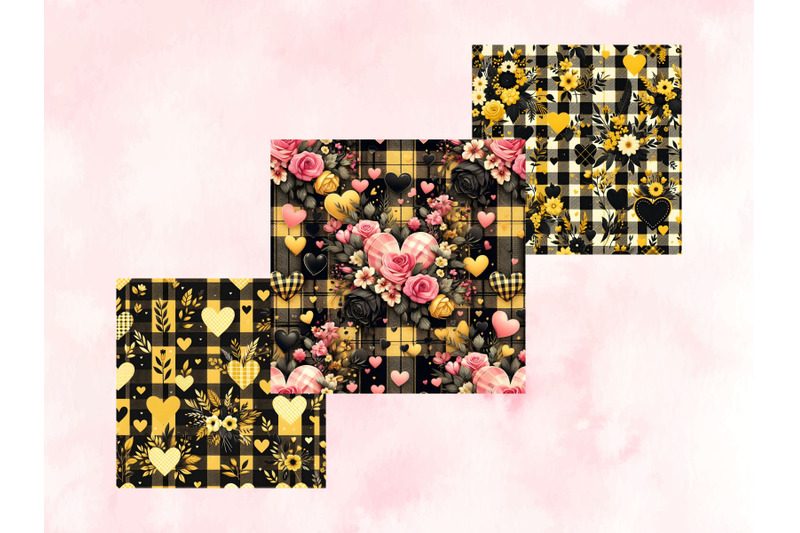 yellow-amp-black-plaid-valentine-039-s-day-digital-patterns