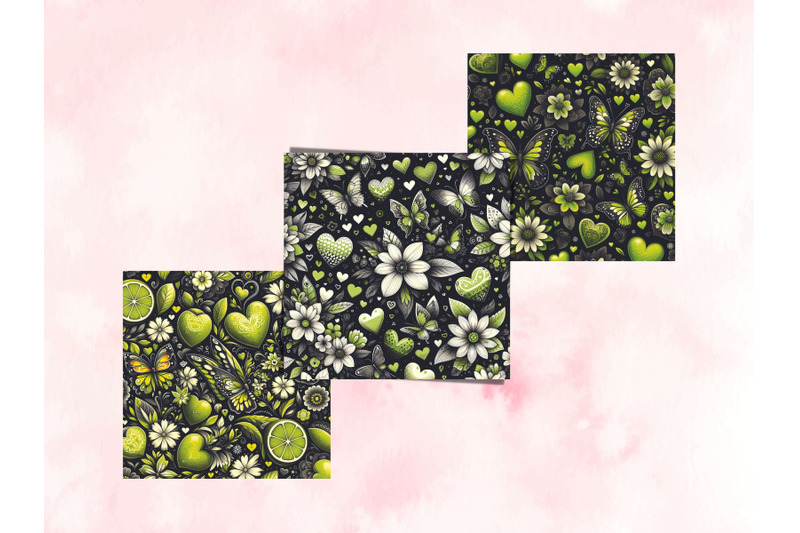 lime-floral-hearts-and-butterflies-valentine-039-s-day-digital-papers