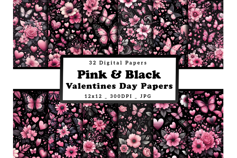 pink-floral-hearts-and-butterflies-valentine-039-s-day-digital-papers