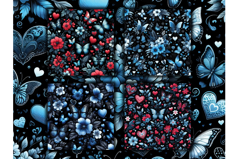 blue-floral-hearts-and-butterflies-valentine-039-s-day-digital-papers