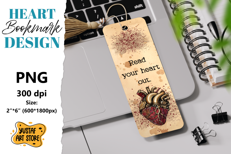 steampunk-heart-bookmark-printable-read-your-heart-out