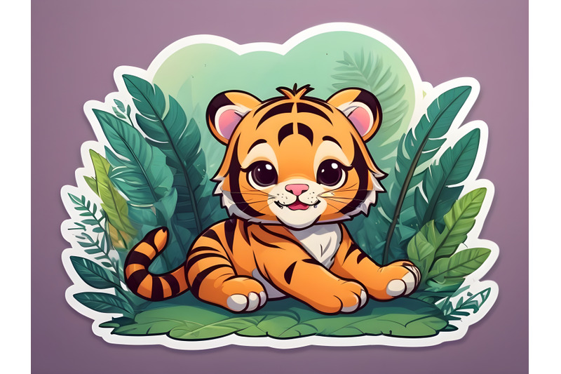 cute-baby-tiger-lies