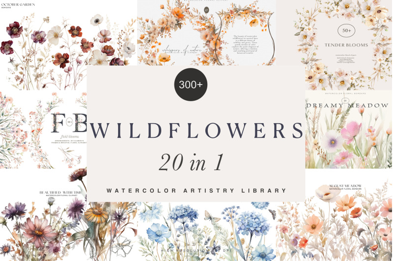 wildflower-watercolor-clipart-bundle