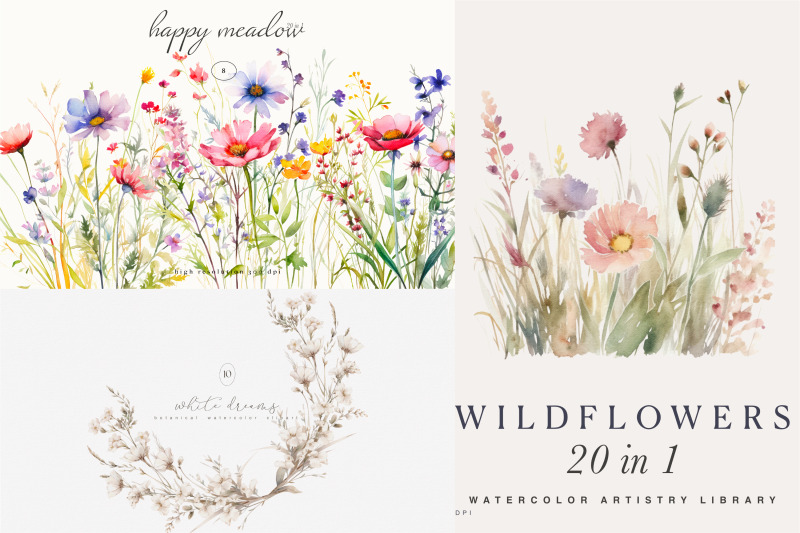 wildflower-watercolor-clipart-bundle