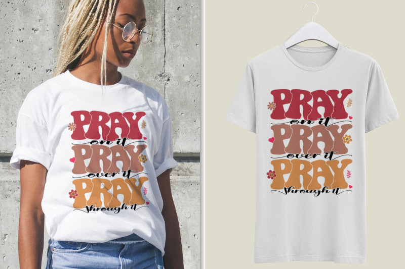 pray-on-it-pray-over-it-boho-retro-shirt-design