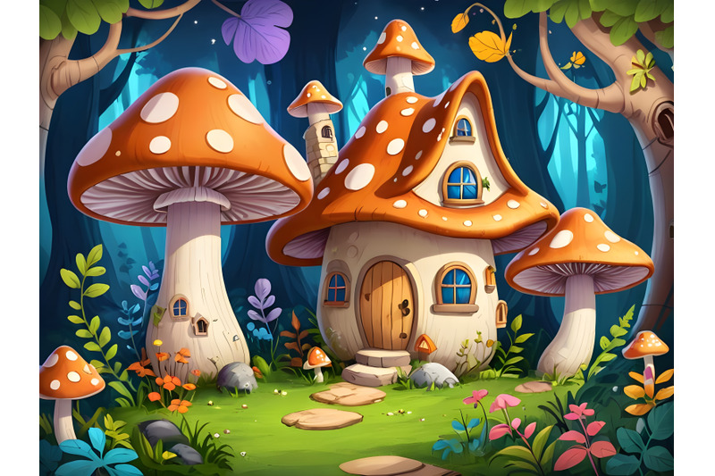 mushroom-house-in-an-enchanted-forest