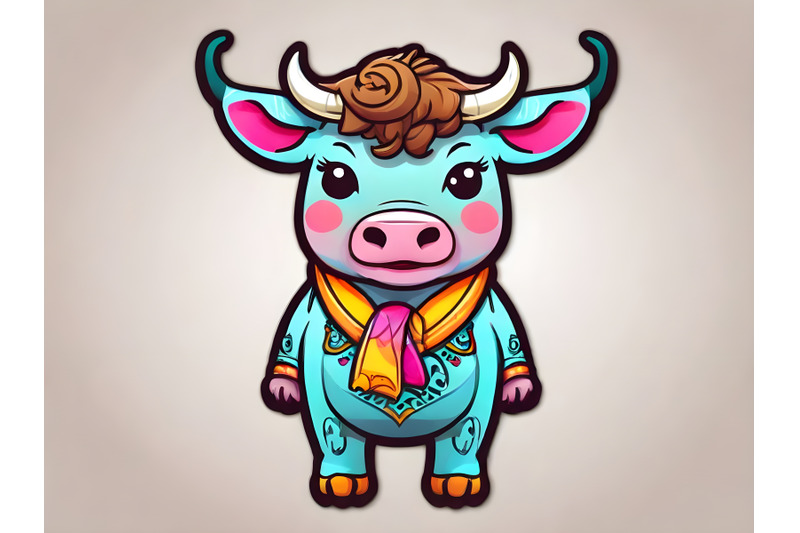 illustration-of-a-cute-bull