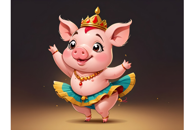 illustration-of-cute-samba-dancer-pig