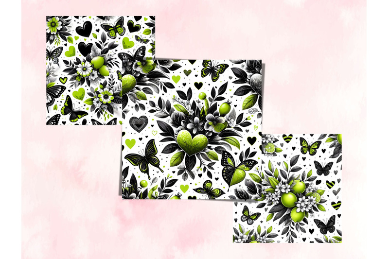 lime-floral-hearts-and-butterflies-valentine-039-s-day-papers