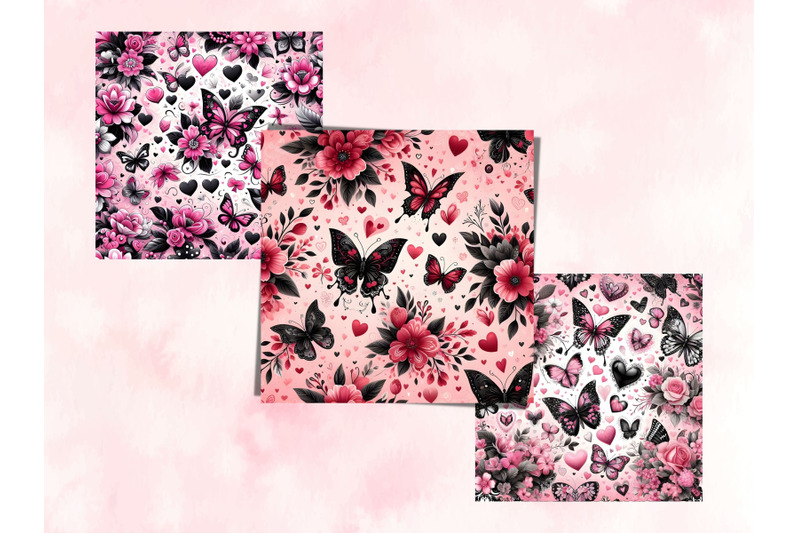 pink-floral-hearts-and-butterflies-valentine-039-s-day-papers