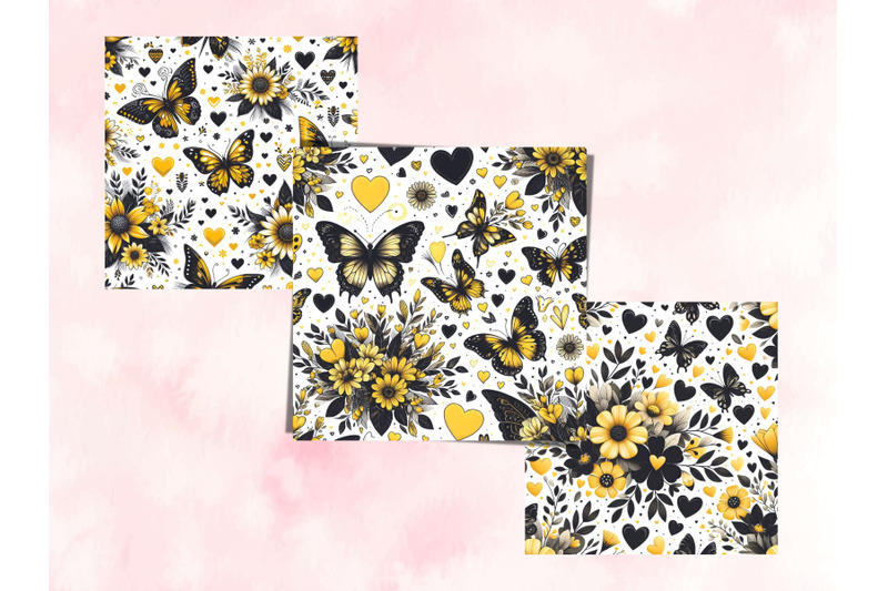 yellow-floral-hearts-and-butterflies-valentine-039-s-day-papers