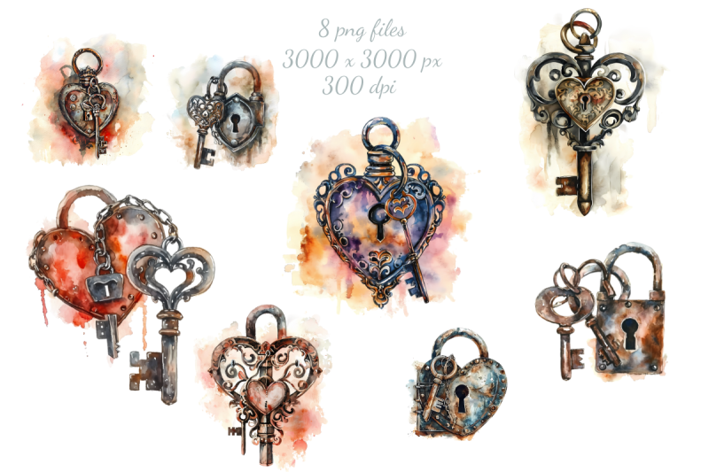 lovers-lock-valentines-clipart