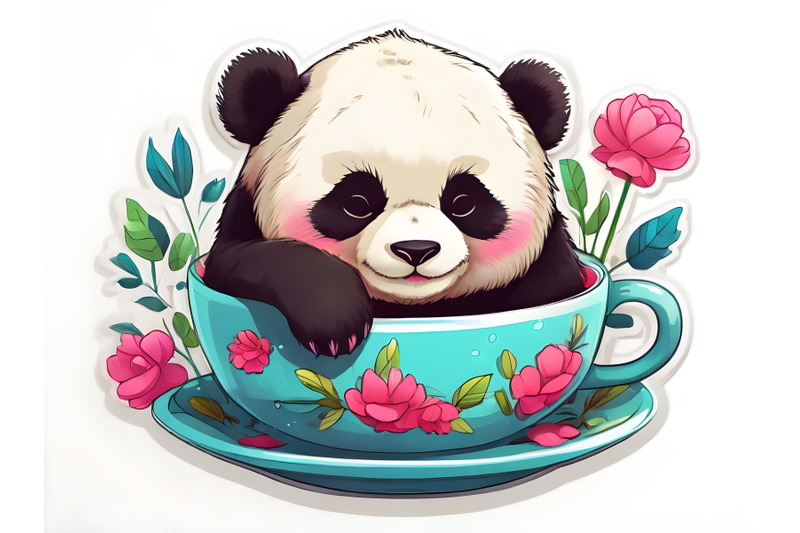 illustration-of-panda-sleeping-in-teacup