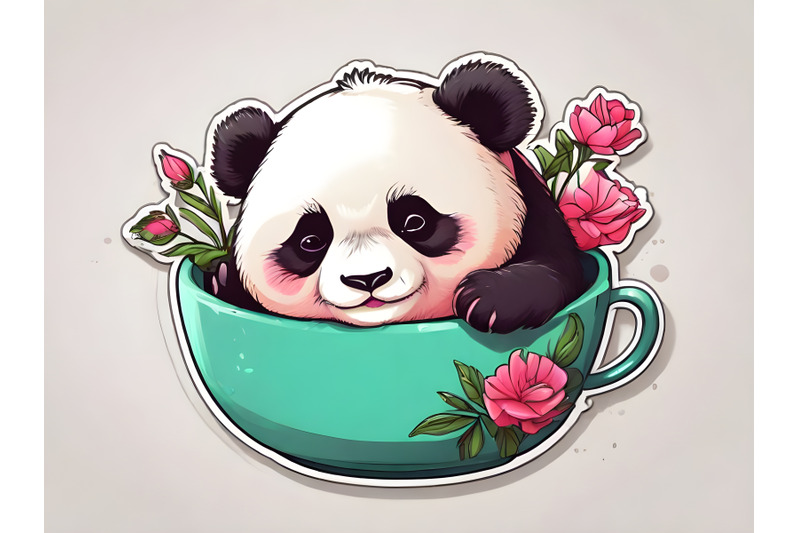 illustration-of-panda-sleeping-in-teacup