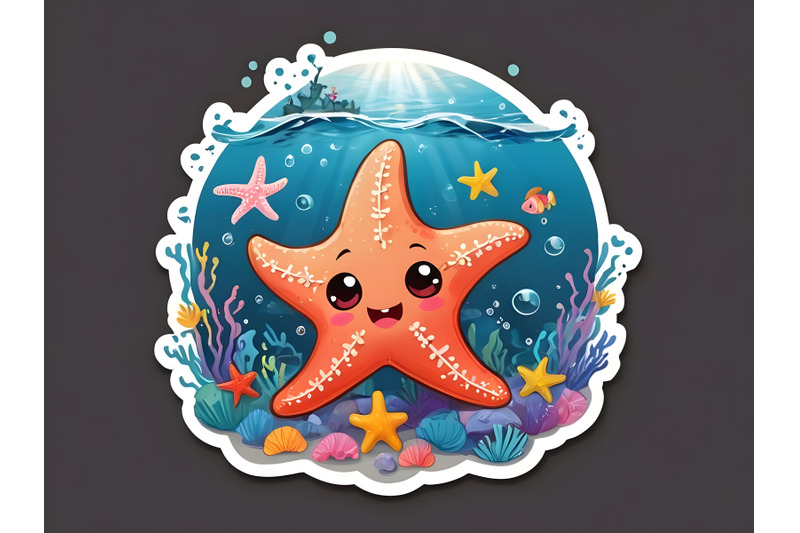 illustration-of-starfish-under-the-sea