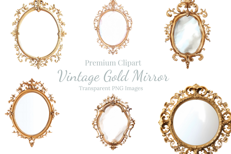 vintage-gold-mirror-clipart-valentine-039-s-day