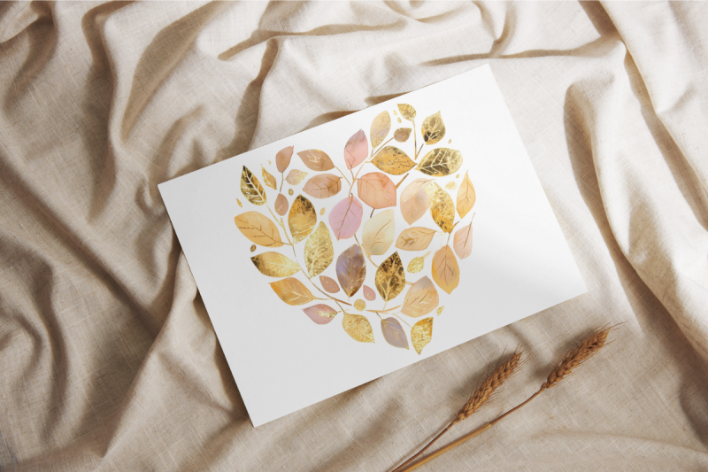 gold-leaf-heart-watercolor-sublimation